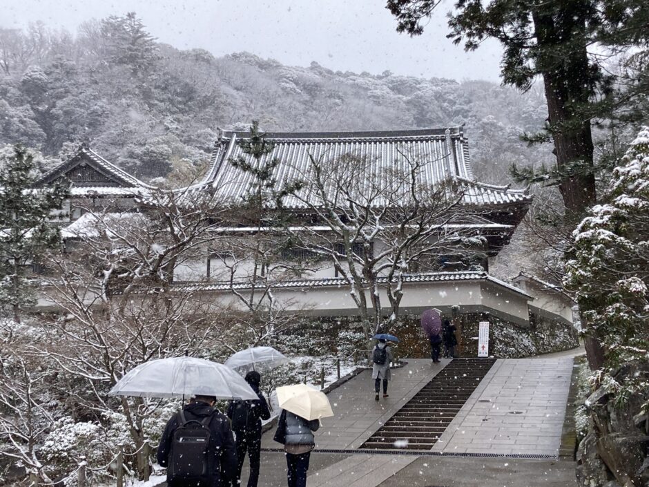 円覚寺雪景色2026